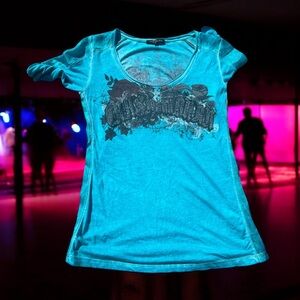 Crash & Burn Graphic Tee Y2K 90s Grunge Mcbling Biker Punk Rock Dive Trending